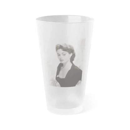 Barbara Darrow #06 (Vintage Female Icon) Frosted Pint Glass 16oz 16oz Frosted - Go Mug Yourself