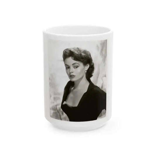 Barbara Darrow #06 (Vintage Female Icon) White Coffee Mug 15oz - Go Mug Yourself