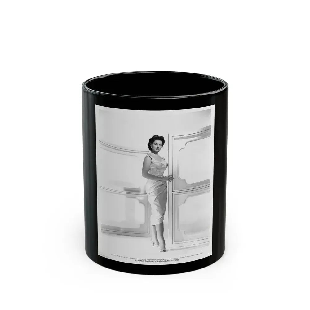 Barbara Darrow #07 (Vintage Female Icon) Black Coffee Mug 11oz - Go Mug Yourself