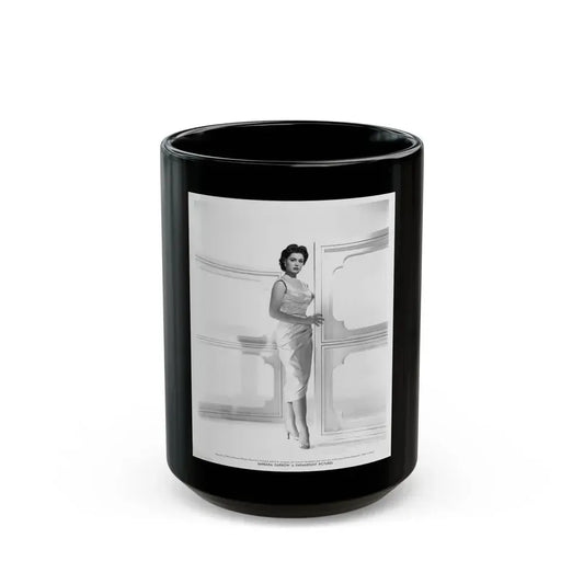 Barbara Darrow #07 (Vintage Female Icon) Black Coffee Mug 15oz - Go Mug Yourself