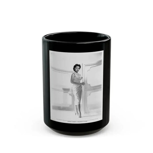 Barbara Darrow #07 (Vintage Female Icon) Black Coffee Mug 15oz - Go Mug Yourself