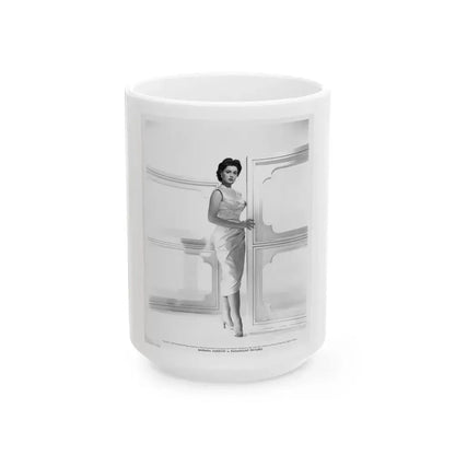Barbara Darrow #07 (Vintage Female Icon) White Coffee Mug 15oz - Go Mug Yourself