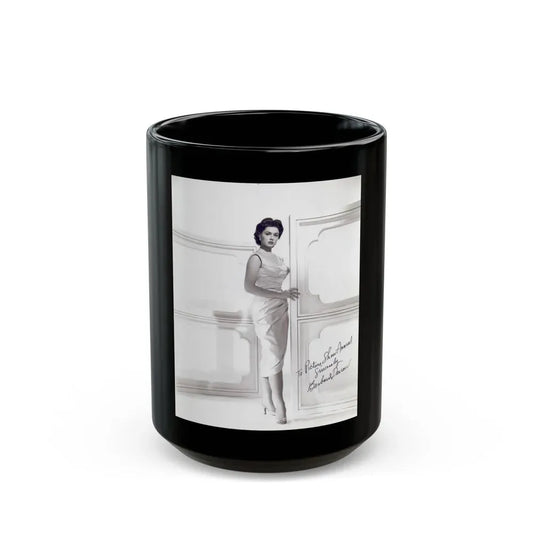 Barbara Darrow #07_1 (Vintage Female Icon) Black Coffee Mug 15oz - Go Mug Yourself