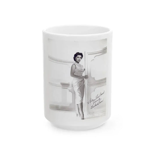 Barbara Darrow #07_1 (Vintage Female Icon) White Coffee Mug 15oz - Go Mug Yourself