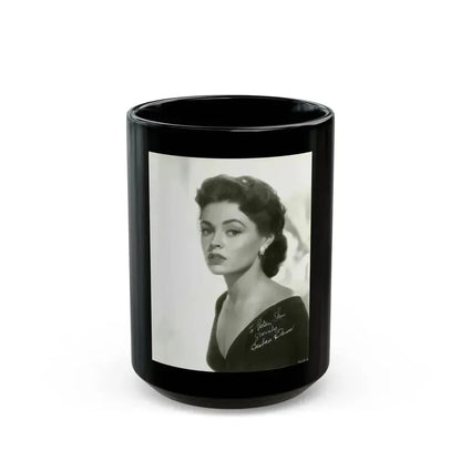 Barbara Darrow #08 (Vintage Female Icon) Black Coffee Mug 15oz - Go Mug Yourself