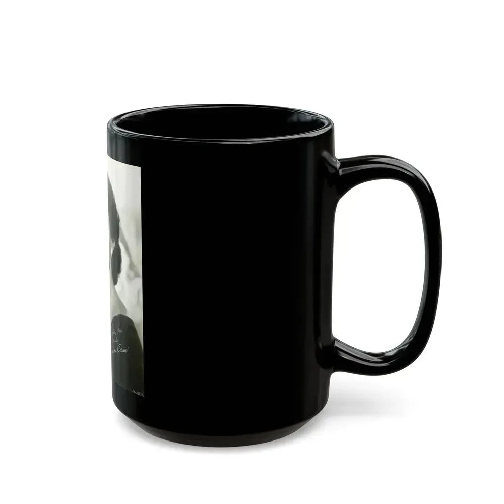 Barbara Darrow #08 (Vintage Female Icon) Black Coffee Mug - Go Mug Yourself
