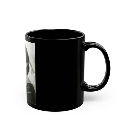 Barbara Darrow #08 (Vintage Female Icon) Black Coffee Mug - Go Mug Yourself