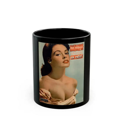 Barbara Darrow #10 (Vintage Female Icon) Black Coffee Mug 11oz - Go Mug Yourself