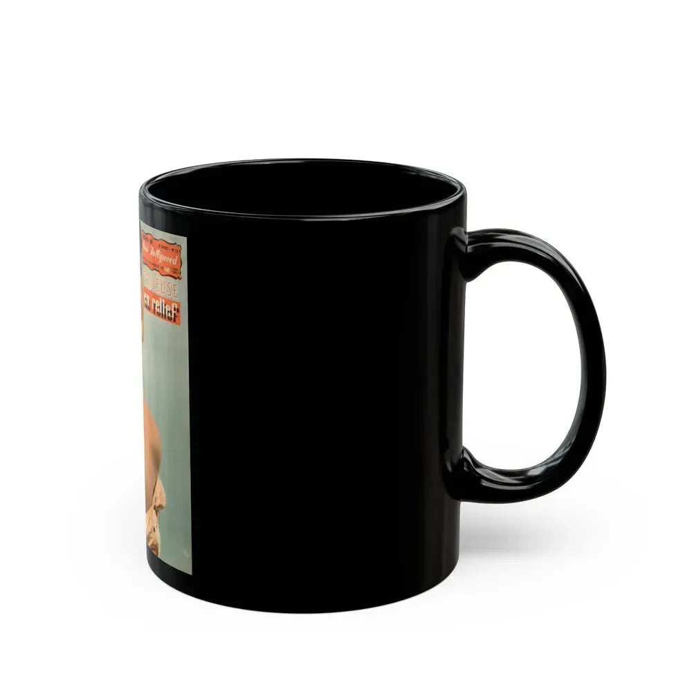 Barbara Darrow #10 (Vintage Female Icon) Black Coffee Mug - Go Mug Yourself