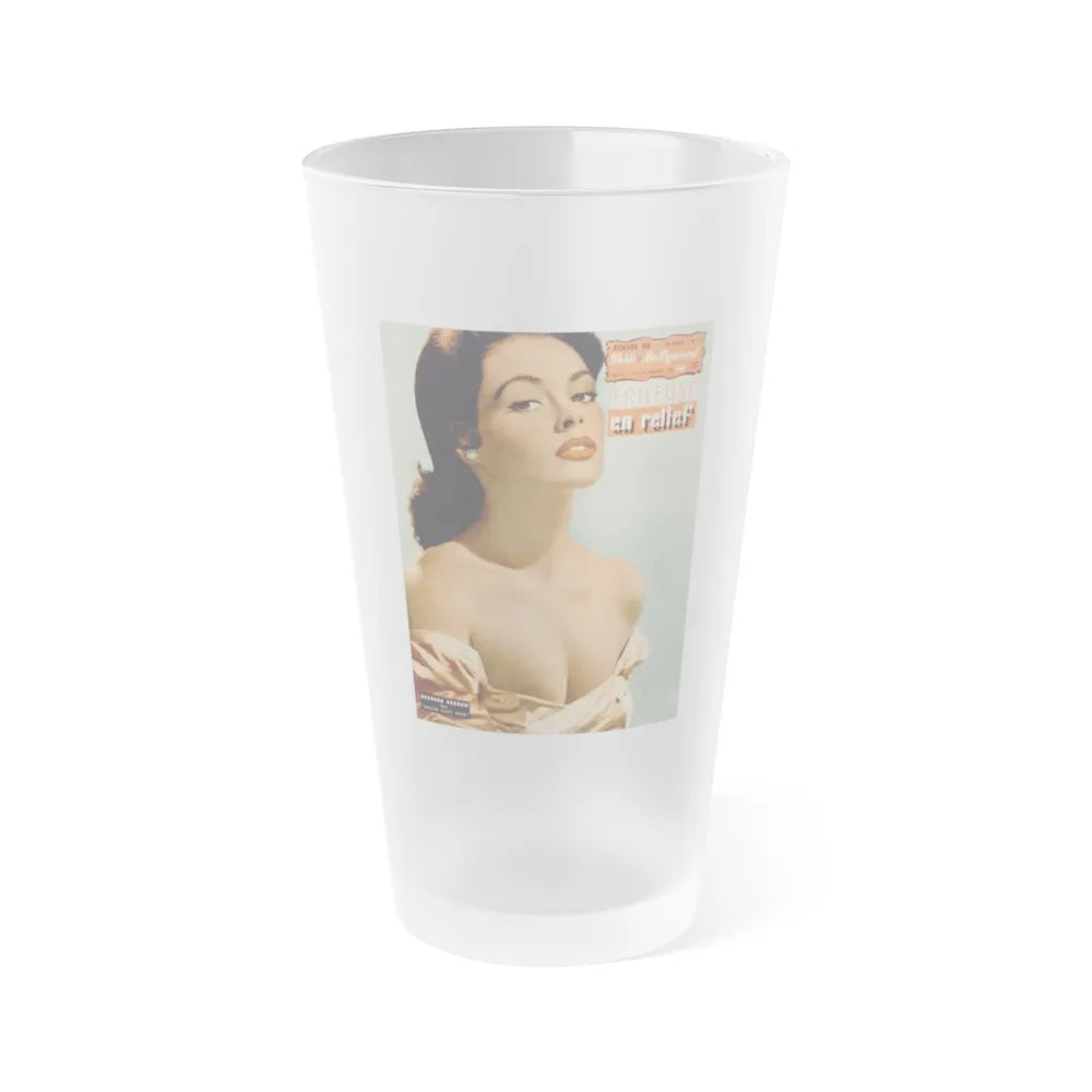 Barbara Darrow #10 (Vintage Female Icon) Frosted Pint Glass 16oz-16oz-Frosted-Go Mug Yourself