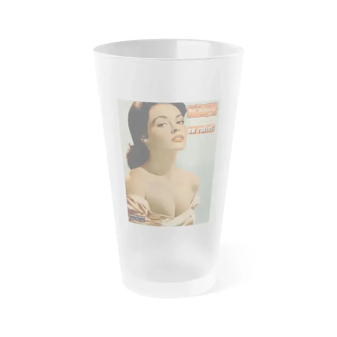 Barbara Darrow #10 (Vintage Female Icon) Frosted Pint Glass 16oz 16oz Frosted - Go Mug Yourself