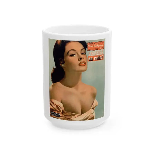 Barbara Darrow #10 (Vintage Female Icon) White Coffee Mug 15oz - Go Mug Yourself