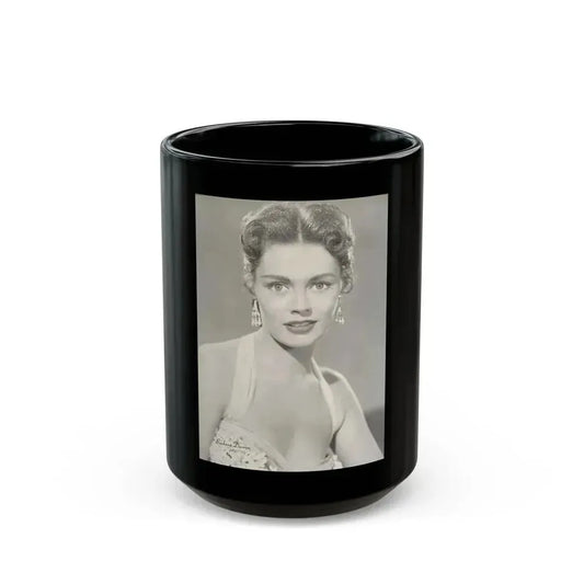 Barbara Darrow #16 (Vintage Female Icon) Black Coffee Mug 15oz - Go Mug Yourself