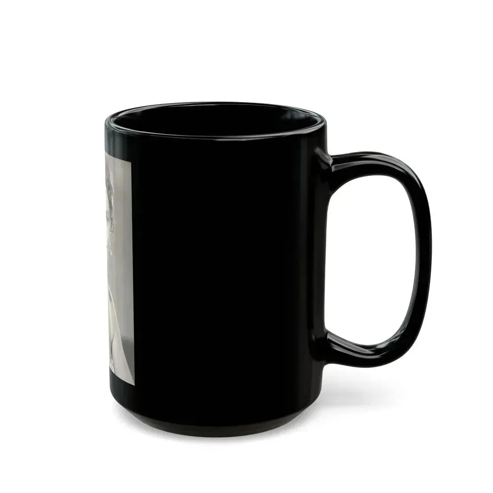 Barbara Darrow #16 (Vintage Female Icon) Black Coffee Mug - Go Mug Yourself