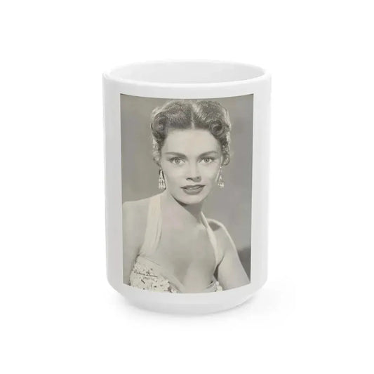 Barbara Darrow #16 (Vintage Female Icon) White Coffee Mug 15oz - Go Mug Yourself
