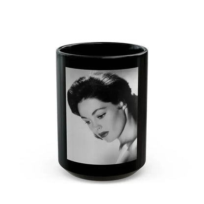 Barbara Darrow #17 (Vintage Female Icon) Black Coffee Mug 15oz - Go Mug Yourself