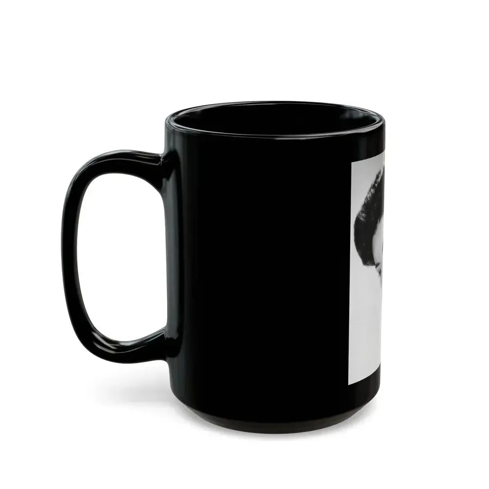 Barbara Darrow #17 (Vintage Female Icon) Black Coffee Mug - Go Mug Yourself