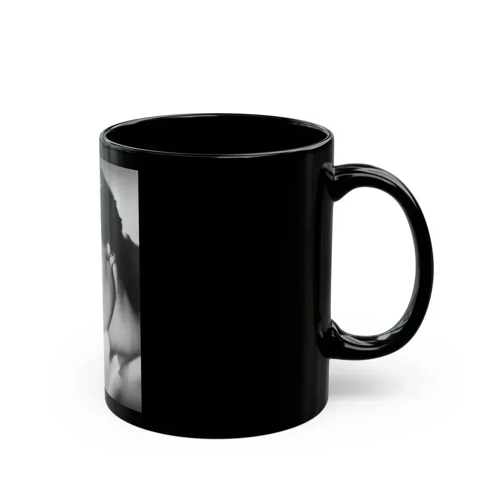 Barbara Darrow #17 (Vintage Female Icon) Black Coffee Mug - Go Mug Yourself