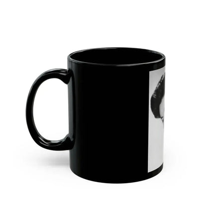 Barbara Darrow #17 (Vintage Female Icon) Black Coffee Mug - Go Mug Yourself