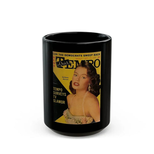 Barbara Darrow #19 - Mag. Cover (Vintage Female Icon) Black Coffee Mug 15oz - Go Mug Yourself