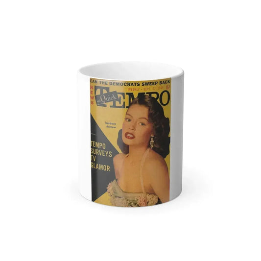 Barbara Darrow #19 - Mag. Cover (Vintage Female Icon) Color Changing Mug 11oz 11oz - Go Mug Yourself