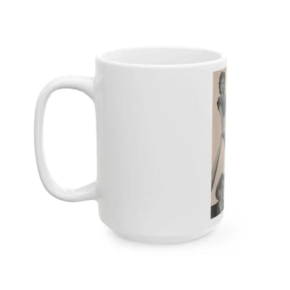 Barbara Darrow #24 - 1 B&W Photo & Article from People Pocket Mag. 4-21-54 (Vintage Female Icon) White Coffee Mug - Go Mug Yourself