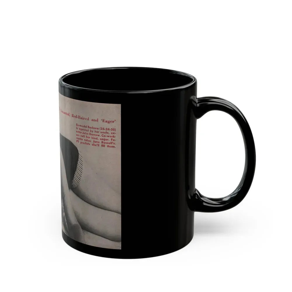 Barbara Darrow #25 - 1 B&W Centerfold Photo from People Pocket Mag. 4-21-54 (Vintage Female Icon) Black Coffee Mug - Go Mug Yourself