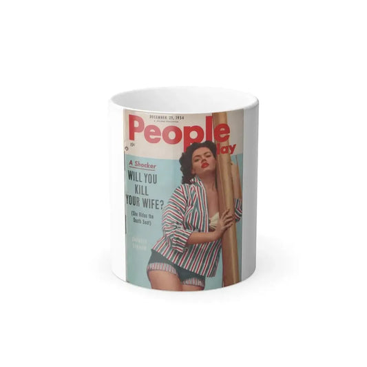 Barbara Darrow #26 - Barbara on Cover in Color of People Pocket Mag. 12-29-54 (Vintage Female Icon) Color Changing Mug 11oz 11oz - Go Mug Yourself