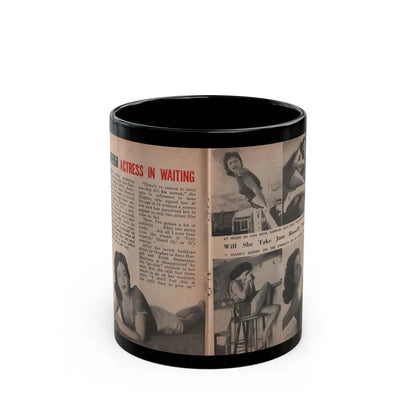 Barbara Darrow #27 - 5 B&W Photos & Article from People Pocket Mag. 12-29-54 (Vintage Female Icon) Black Coffee Mug 11oz - Go Mug Yourself