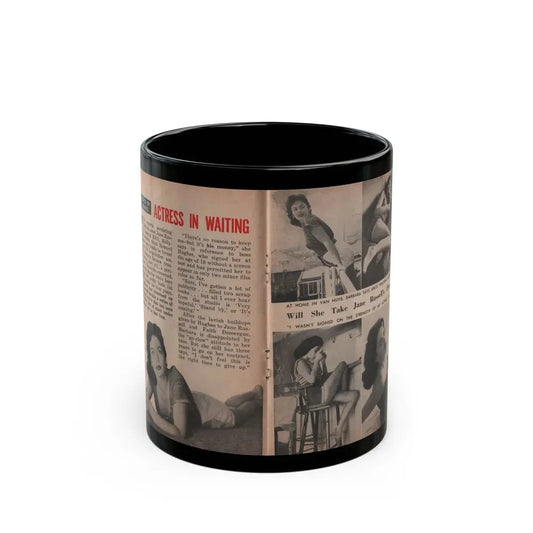 Barbara Darrow #27 - 5 B&W Photos & Article from People Pocket Mag. 12-29-54 (Vintage Female Icon) Black Coffee Mug 11oz - Go Mug Yourself