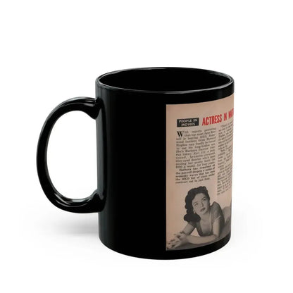 Barbara Darrow #27 - 5 B&W Photos & Article from People Pocket Mag. 12-29-54 (Vintage Female Icon) Black Coffee Mug - Go Mug Yourself