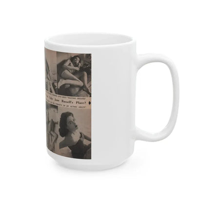 Barbara Darrow #27 - 5 B&W Photos & Article from People Pocket Mag. 12-29-54 (Vintage Female Icon) White Coffee Mug - Go Mug Yourself