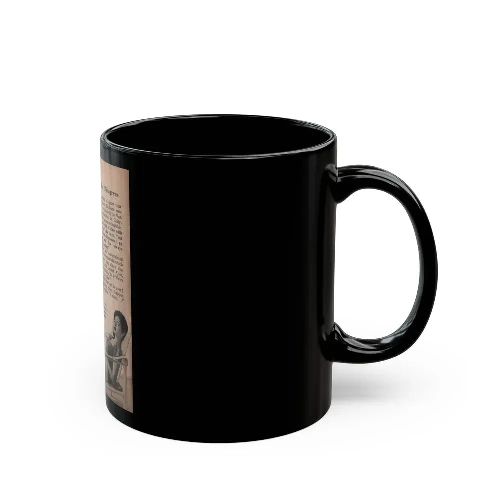 Barbara Darrow #29 - 1 B&W Photo & Article from People Pocket Mag. 12-29-54 (Vintage Female Icon) Black Coffee Mug - Go Mug Yourself