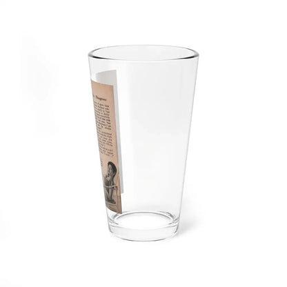 Barbara Darrow #29 - 1 B&W Photo & Article from People Pocket Mag. 12-29-54 (Vintage Female Icon) Pint Glass 16oz - Go Mug Yourself