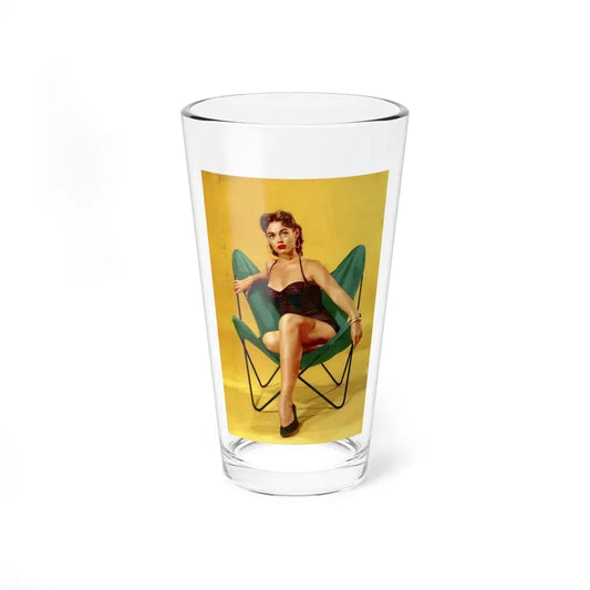 Barbara Darrow #30 - Barbara on Back Cover in Color of BRIEF Digest Mag. Nov. '54 (Vintage Female Icon) Pint Glass 16oz 16oz - Go Mug Yourself
