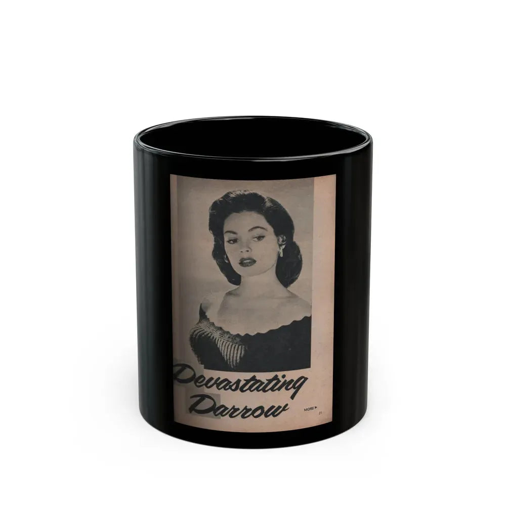 Barbara Darrow #33 - 1 B&W Photo from PHOTO Digest Mag. Dec. '54 (Vintage Female Icon) Black Coffee Mug 11oz - Go Mug Yourself
