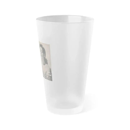 Barbara Darrow #35 - 4 B&W Photos from PHOTO Mag. Dec. '54 (Vintage Female Icon) Frosted Pint Glass 16oz - Go Mug Yourself