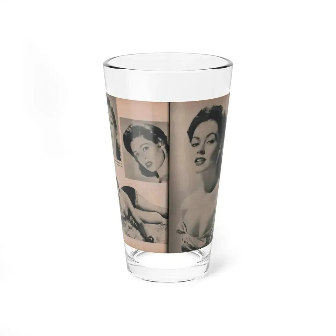 Barbara Darrow #35 - 4 B&W Photos from PHOTO Mag. Dec. '54 (Vintage Female Icon) Pint Glass 16oz 16oz - Go Mug Yourself