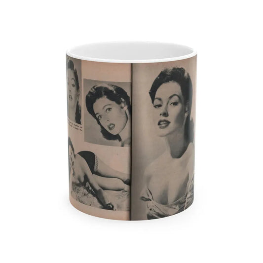 Barbara Darrow #35 - 4 B&W Photos from PHOTO Mag. Dec. '54 (Vintage Female Icon) White Coffee Mug 11oz - Go Mug Yourself