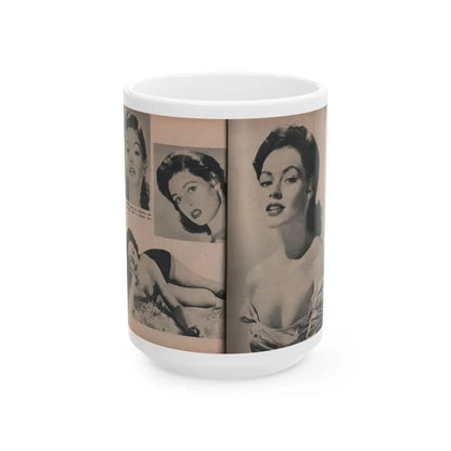 Barbara Darrow #35 - 4 B&W Photos from PHOTO Mag. Dec. '54 (Vintage Female Icon) White Coffee Mug 15oz - Go Mug Yourself