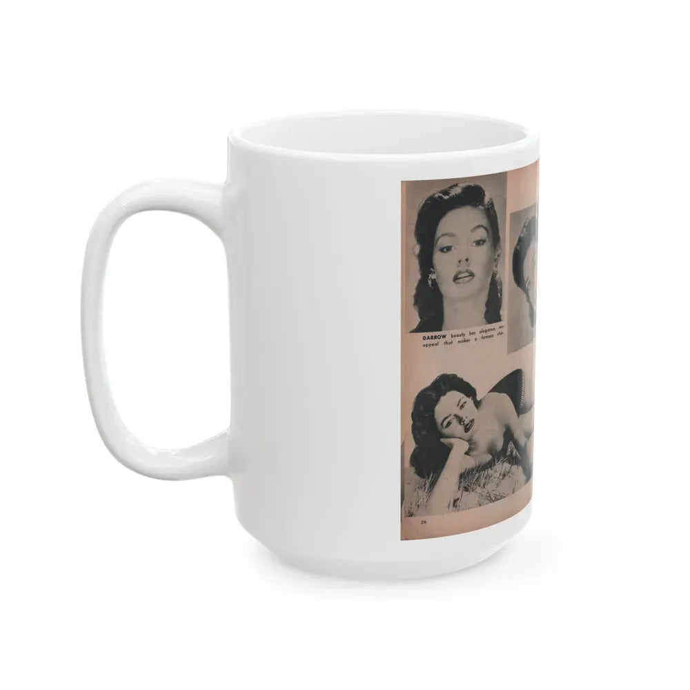 Barbara Darrow #35 - 4 B&W Photos from PHOTO Mag. Dec. '54 (Vintage Female Icon) White Coffee Mug - Go Mug Yourself