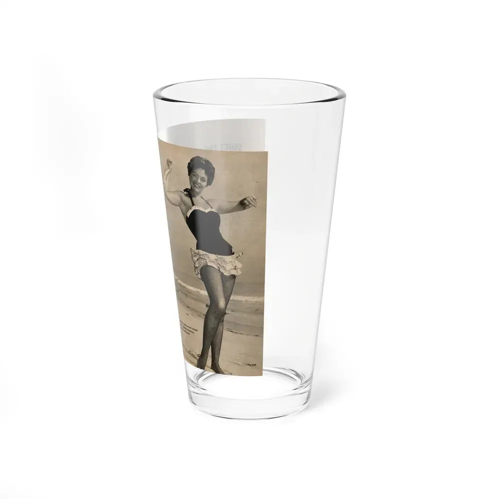Barbara Darrow #36 - 3 B&W Photos & Captions from Picture Scope Digest Mag. Jan. '57 (Vintage Female Icon) Pint Glass 16oz - Go Mug Yourself