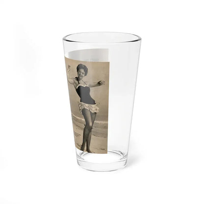 Barbara Darrow #36 - 3 B&W Photos & Captions from Picture Scope Digest Mag. Jan. '57 (Vintage Female Icon) Pint Glass 16oz - Go Mug Yourself
