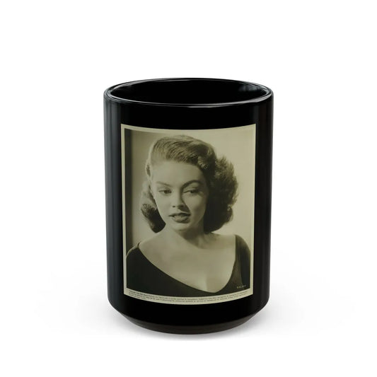 Barbara Darrow #37 (Vintage Female Icon) Black Coffee Mug-15oz-Go Mug Yourself