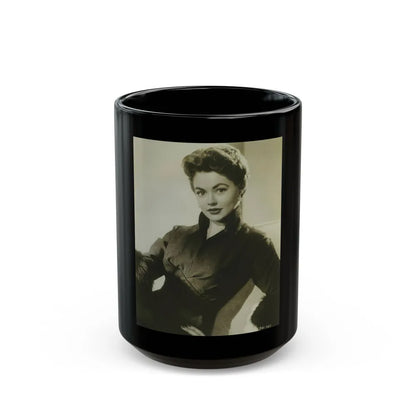 Barbara Darrow #38 (Vintage Female Icon) Black Coffee Mug-15oz-Go Mug Yourself