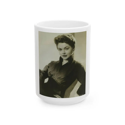 Barbara Darrow #38 (Vintage Female Icon) White Coffee Mug-15oz-Go Mug Yourself