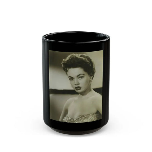 Barbara Darrow #39 (Vintage Female Icon) Black Coffee Mug-15oz-Go Mug Yourself