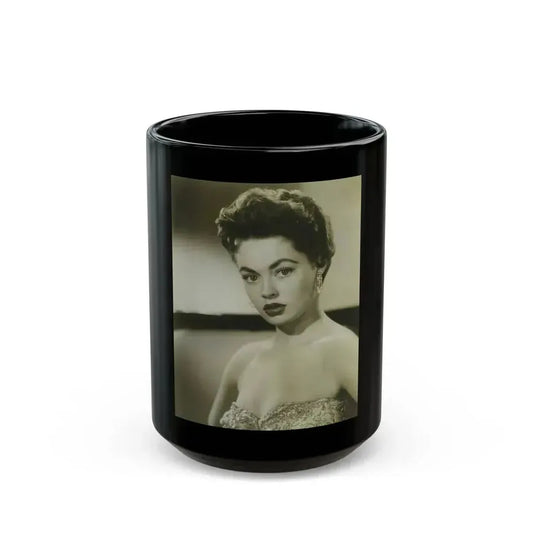 Barbara Darrow #39 (Vintage Female Icon) Black Coffee Mug 15oz - Go Mug Yourself