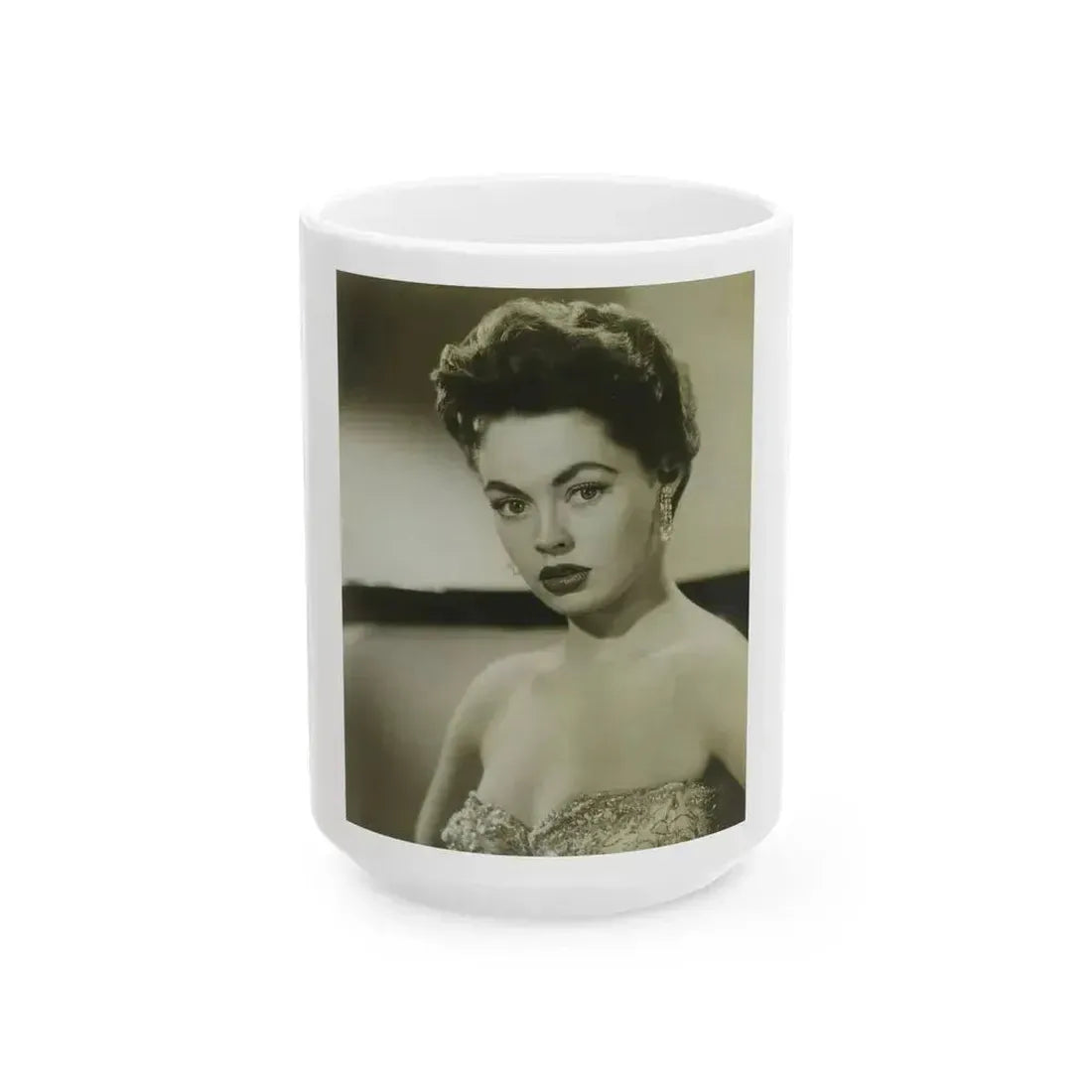 Barbara Darrow #39 (Vintage Female Icon) White Coffee Mug 15oz - Go Mug Yourself