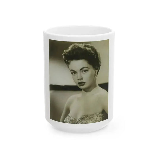 Barbara Darrow #39 (Vintage Female Icon) White Coffee Mug 15oz - Go Mug Yourself